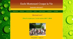 Desktop Screenshot of ecolecroquelavie.com