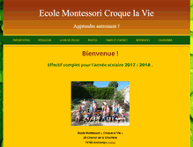 Tablet Screenshot of ecolecroquelavie.com